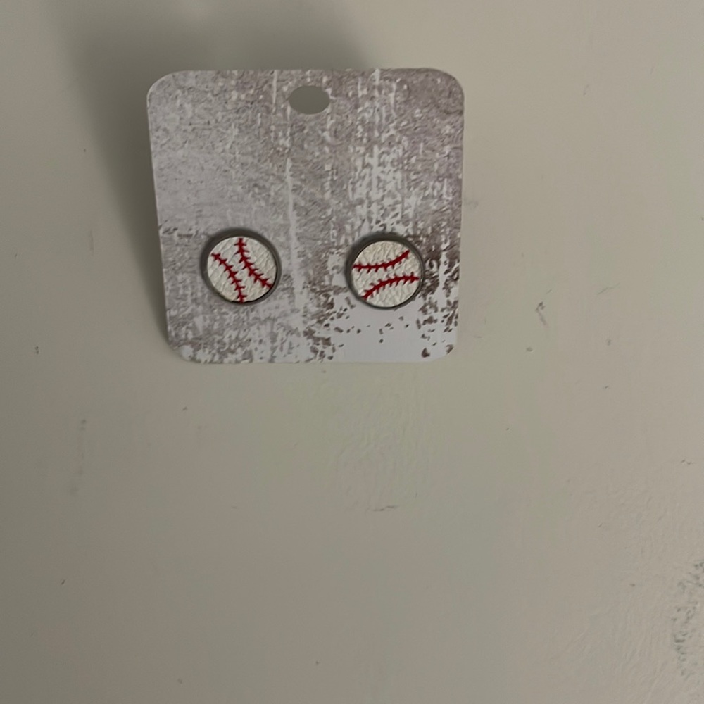 Baseball earrings